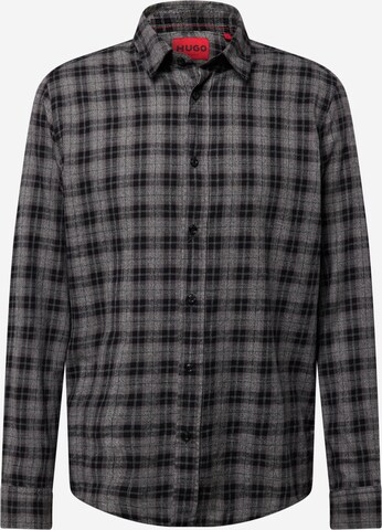 HUGO Regular fit Button Up Shirt 'Emero' in Grey: front