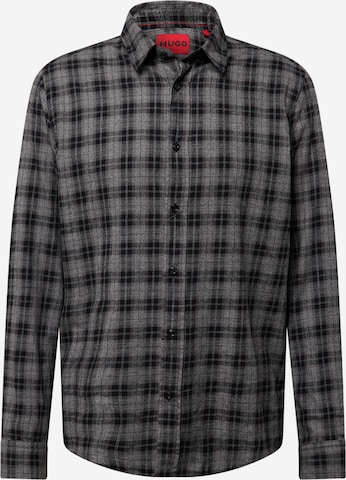 HUGO Red Regular fit Button Up Shirt 'Emero' in Grey: front
