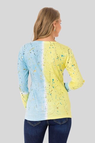 CIPO & BAXX Langarmshirt mit Markenprint in Mischfarben