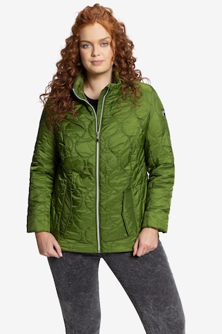 Ulla Popken Between-Season Jacket in Green: front