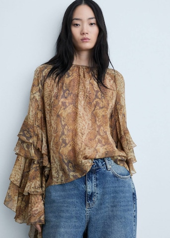 MANGO Bluse 'Carola' in Braun: Vorderseite