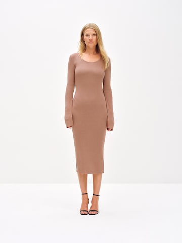 ABOUT YOU x Toni Garrn Knitted dress 'Hailey' in Grey