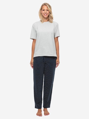 SCHIESSER Pajama 'Cotton' in Blue