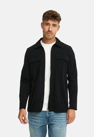 INDICODE JEANS Regular fit Overhemd 'Nemoto' in Zwart: voorkant