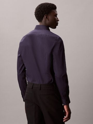 Calvin Klein Slim fit Button Up Shirt 'ESNTL' in Blue