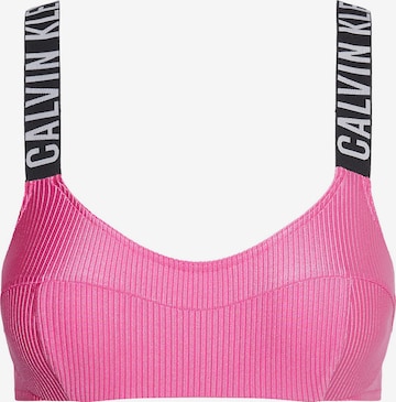 Calvin Klein Swimwear Bralette Bikini Top 'Intense Power' in Pink: front