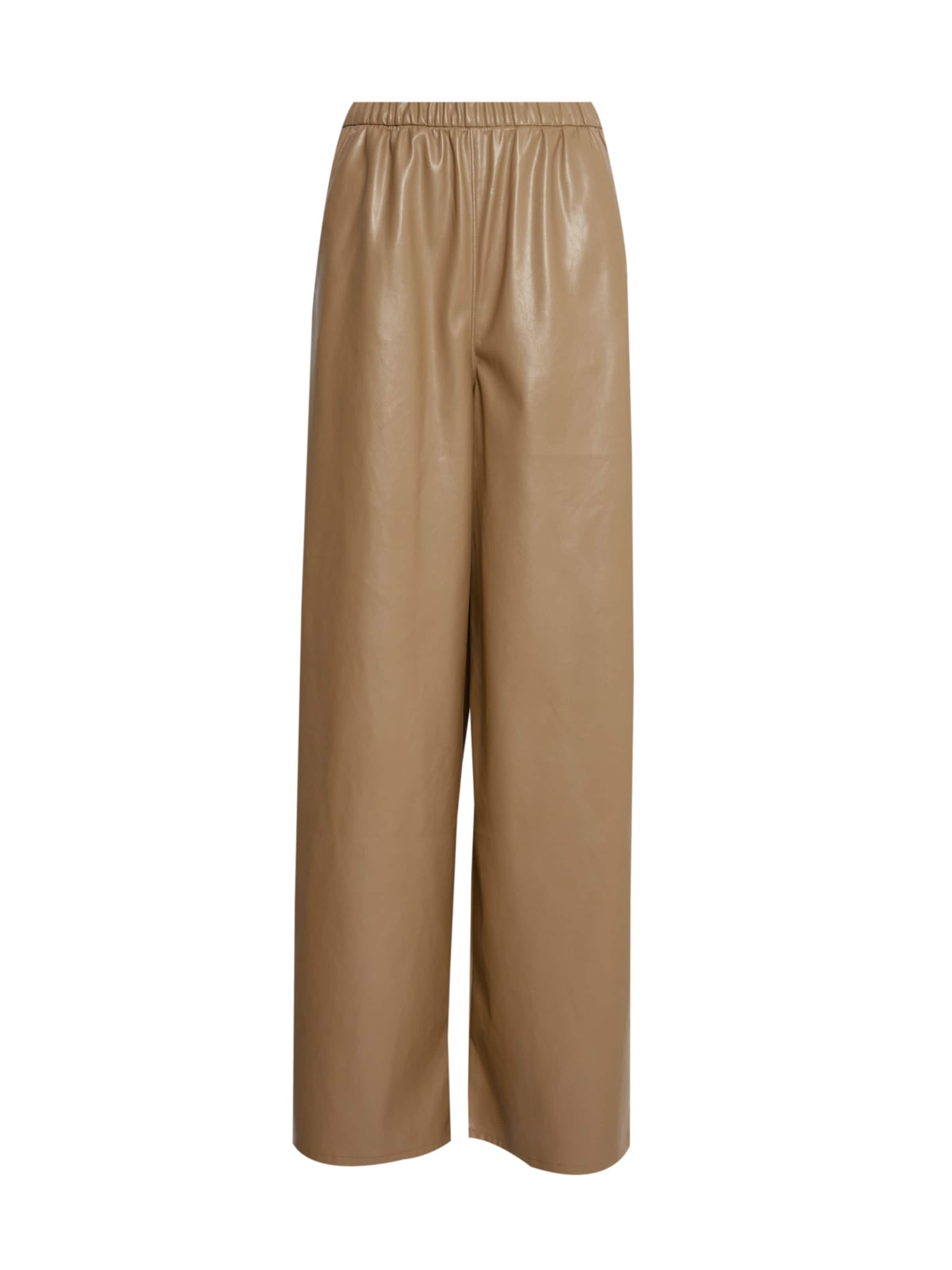 Marks & Spencer Loose fit Trousers in Beige: front