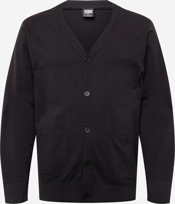 Urban Classics Knit cardigan in Black: front