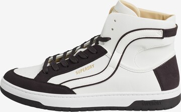 Superdry High-Top Sneakers in White: front