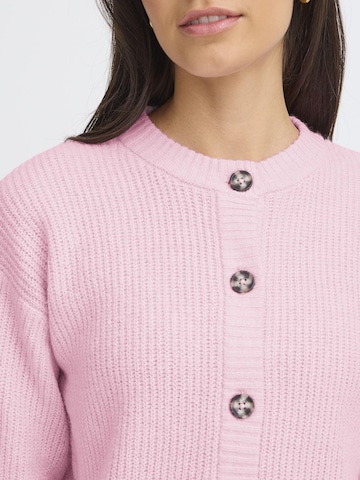 Oxmo Gebreid vest in Roze