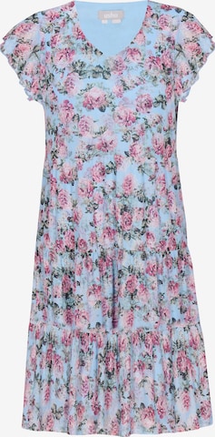 Robe Usha en bleu : devant