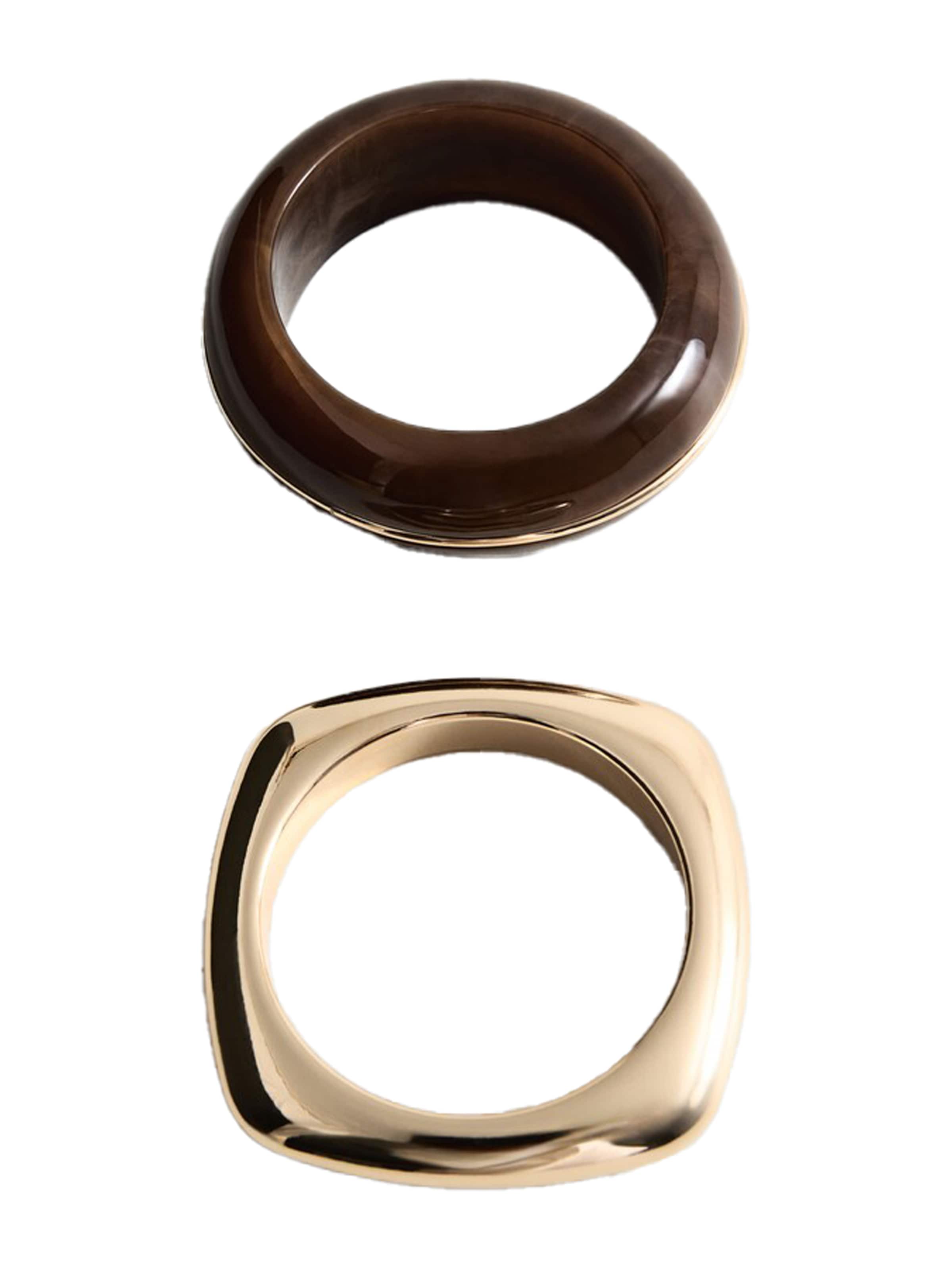 MANGO Náramek 'SACHA' - tmavě hnědá / zlatá, Produkt