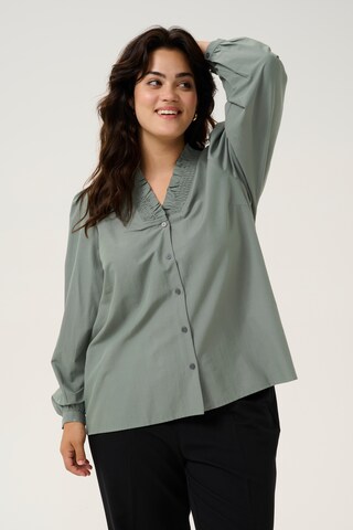 Camicia da donna 'KC Mai' di KAFFE CURVE in verde: frontale