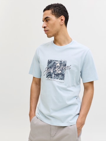 JACK & JONES T-Shirt 'JJHONOLULU' in Blau