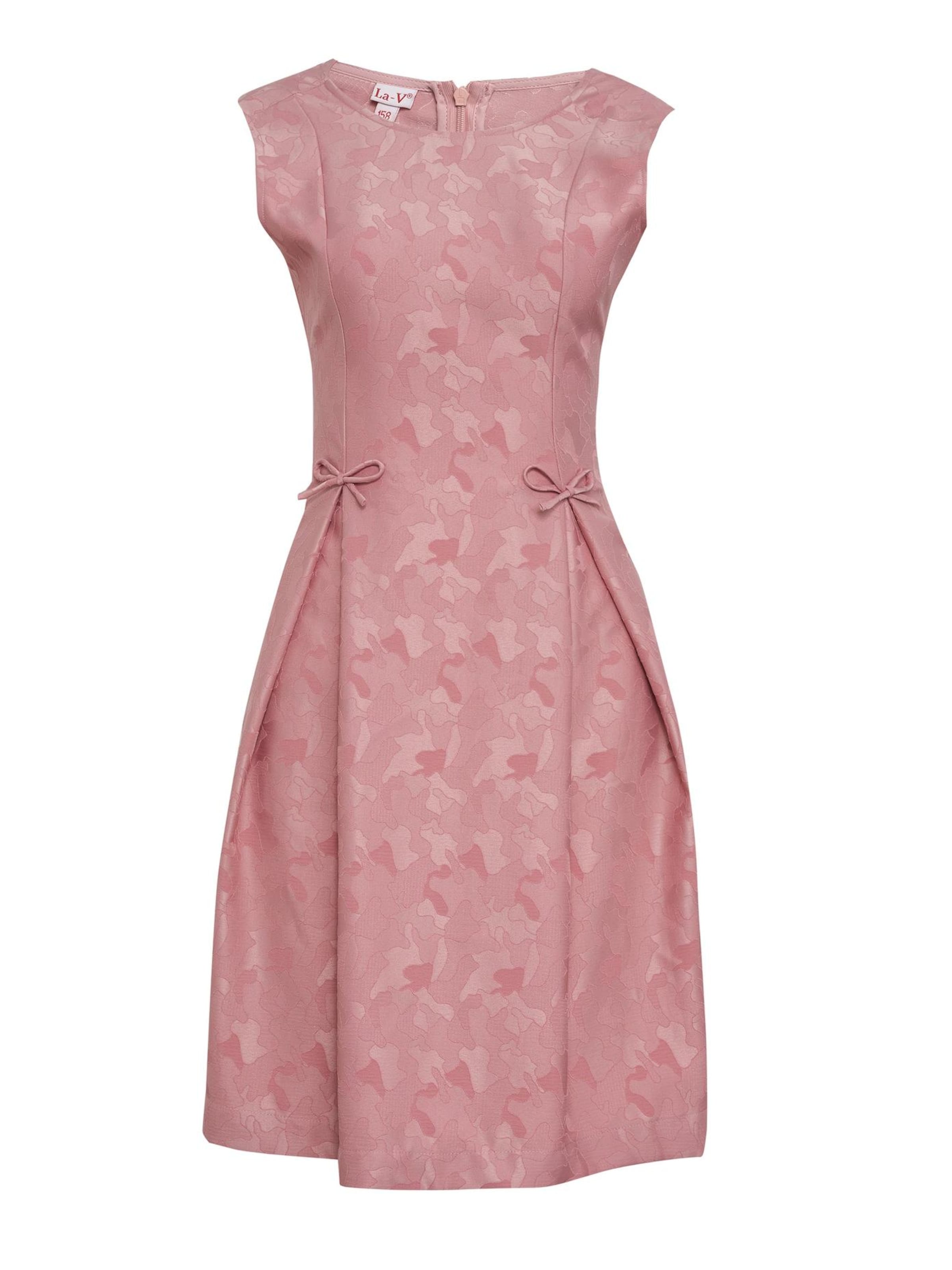 La V Dress 'Feestelijke jurk met strikken' in Pink: front