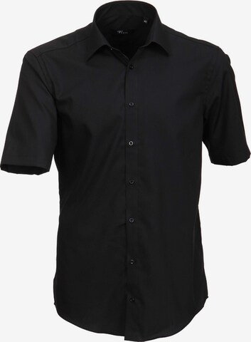 CASAMODA Regular fit Button Up Shirt in Black: front