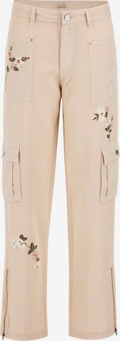 GUESS Regular Cargo Pants in Beige: front