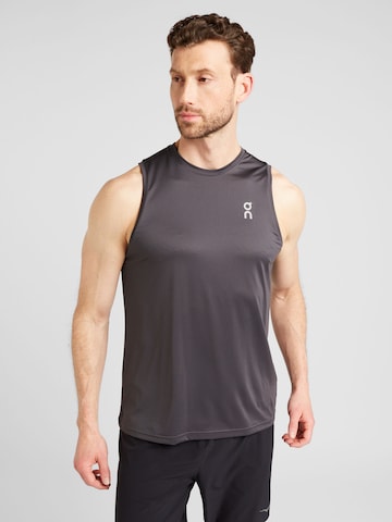 On - Camiseta funcional 'CORE' en gris: frente