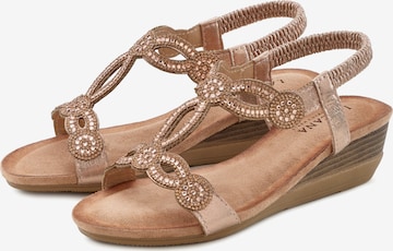 LASCANA Sandals in Beige