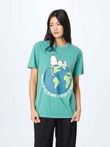 Vintage Supply - Camisa 'KEEP IT GREEN'' em verde: frente