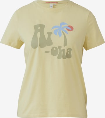 QS Shirt in Gelb: Vorderseite