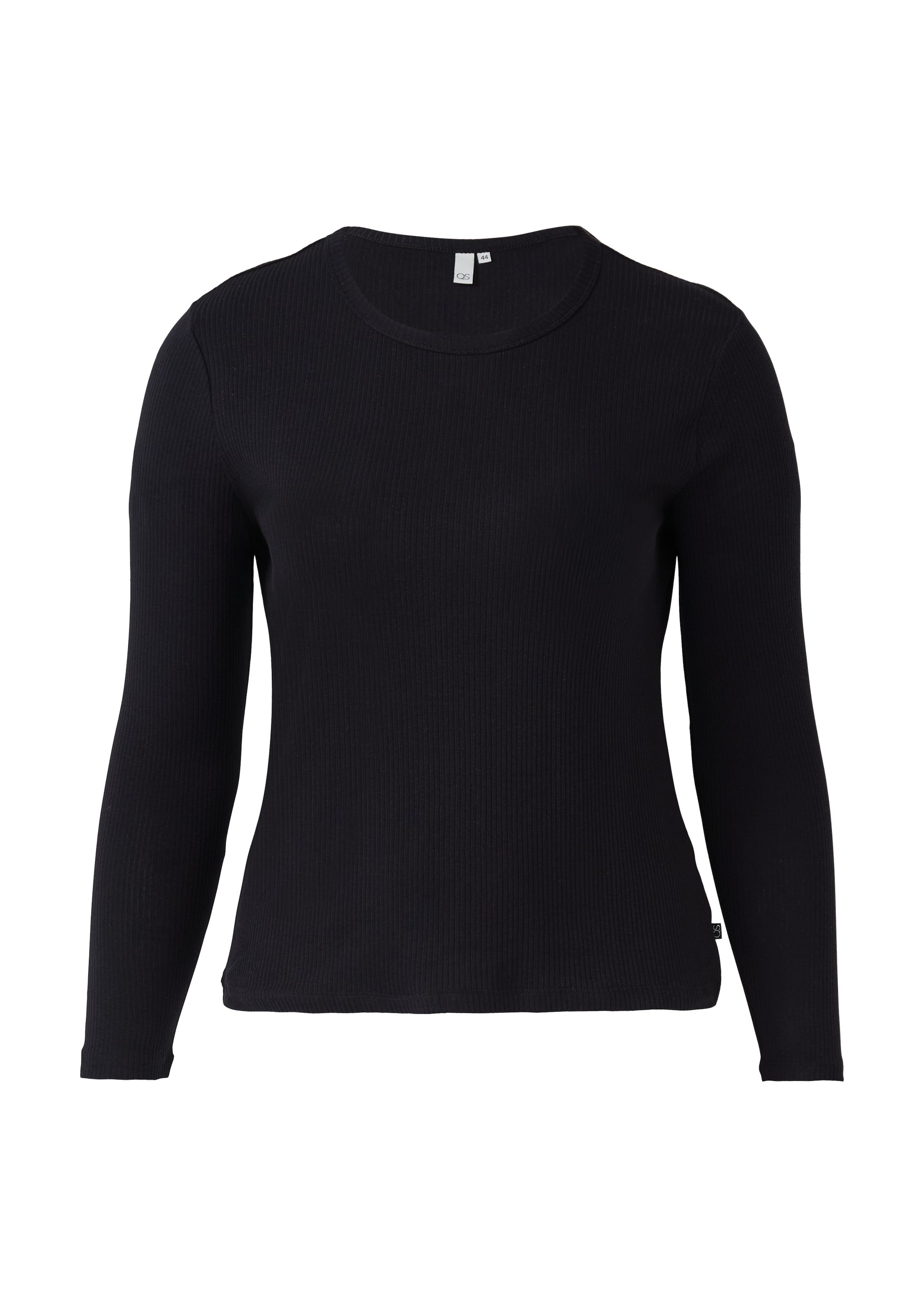 QS Shirt in Zwart: voorkant