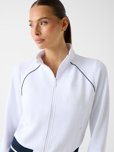 GUESS Zip-Up Hoodie in Blue / White, Item view