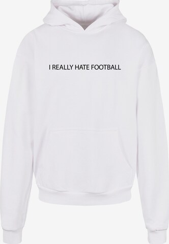 Merchcode Sweatshirt 'Hate Football' in Wit: voorkant