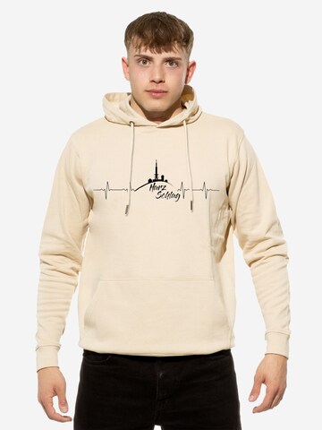 Cotton Prime Sweatshirt 'Harzschlag' in Beige: voorkant