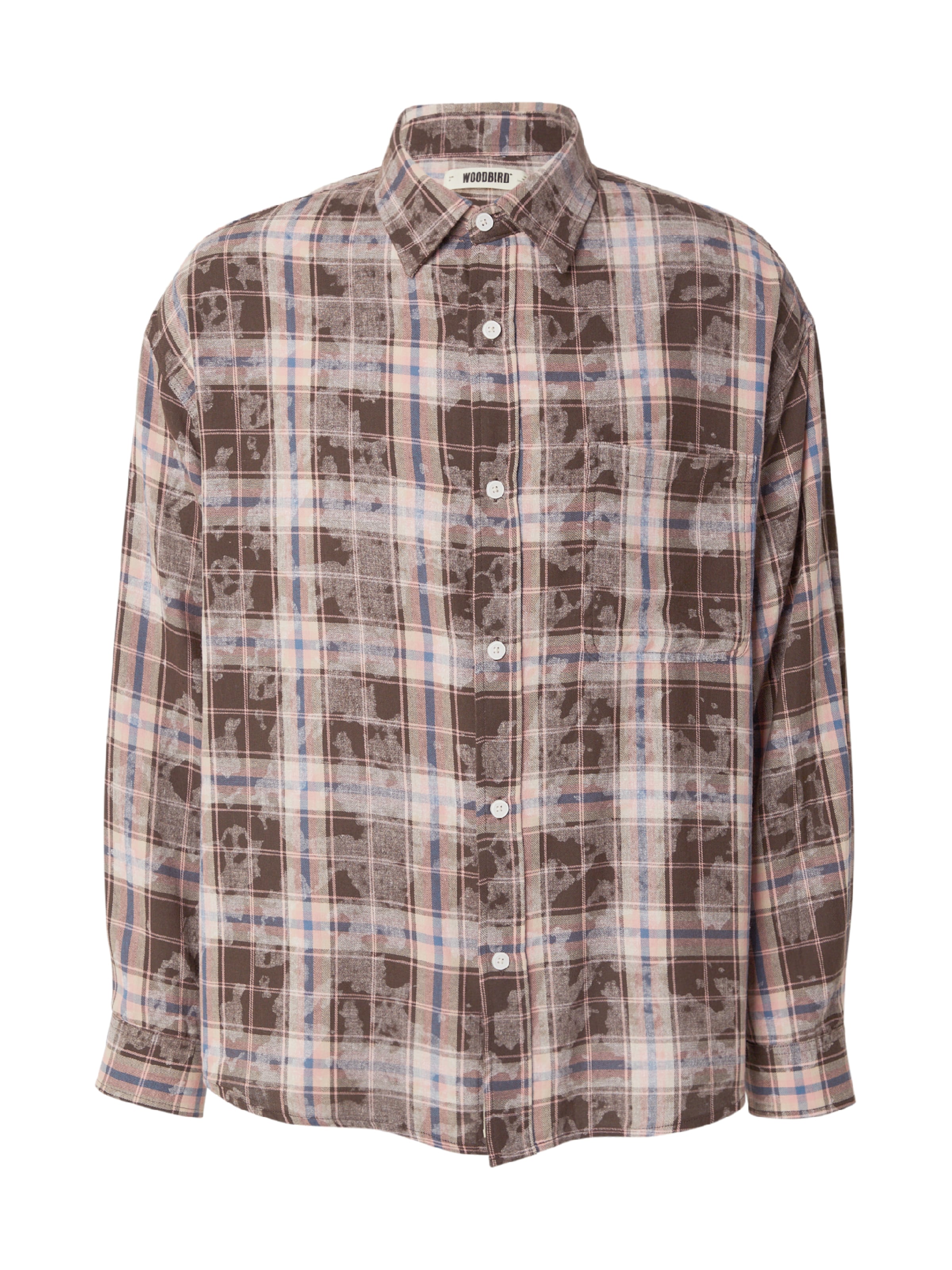 Fit confort Chemise 'Jong' Woodbird en marron : devant