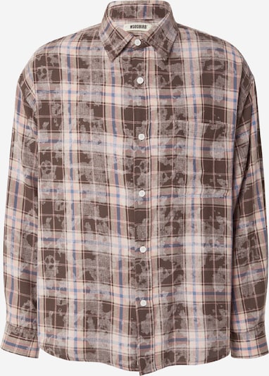 Marškiniai 'Jong' iš Woodbird, spalva – gelsvai pilka spalva / gencijono spalva / šokolado spalva / rožių spalva, Prekių apžvalga