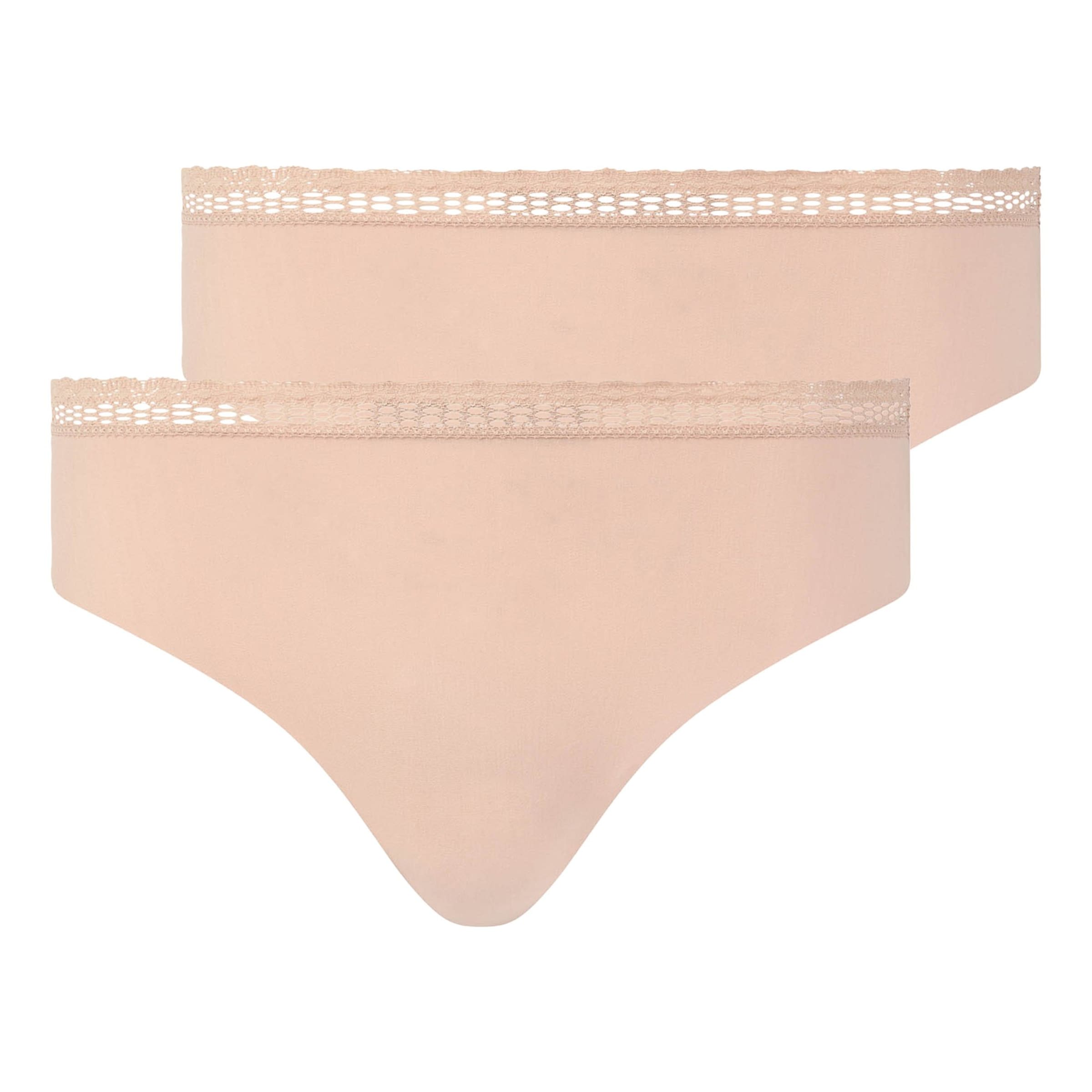 Slip Chantelle en beige : devant