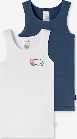 Maillot de corps ' Fine Rib ' SCHIESSER en bleu : devant