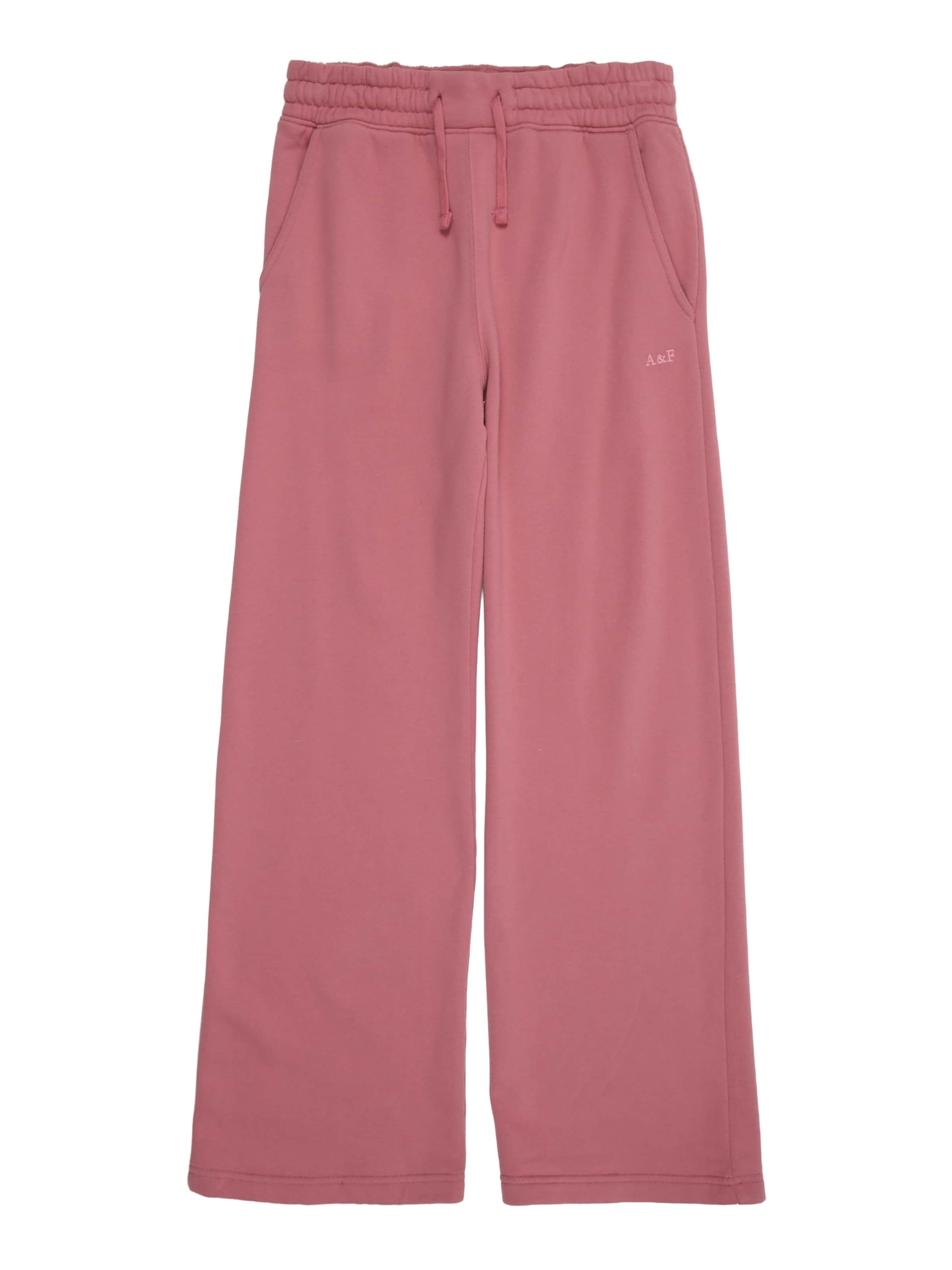Abercrombie &amp; Fitch Wide Leg Hose &#x27;ESSENTIAL&#x27; in Pink: Vorderseite