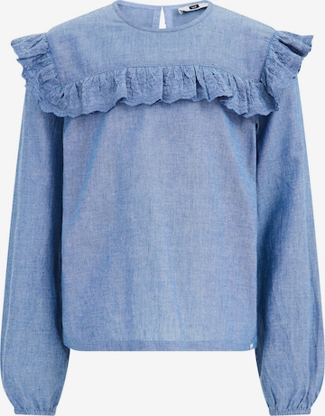 WE Fashion Blouse in Blauw: voorkant