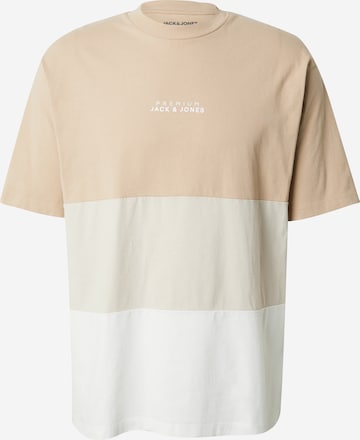 JACK & JONES T-Shirt 'MAVERICK' in Beige: predná strana