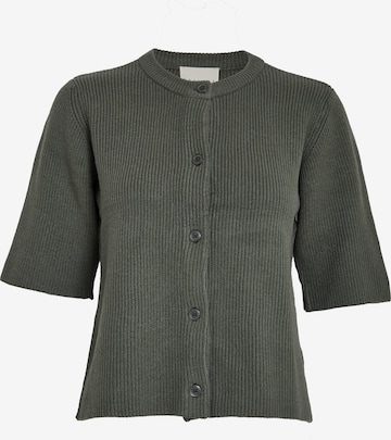 DESIRES Gebreid vest 'Delta' in Groen: voorkant