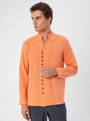 Antioch Regular fit Button Up Shirt in Orange