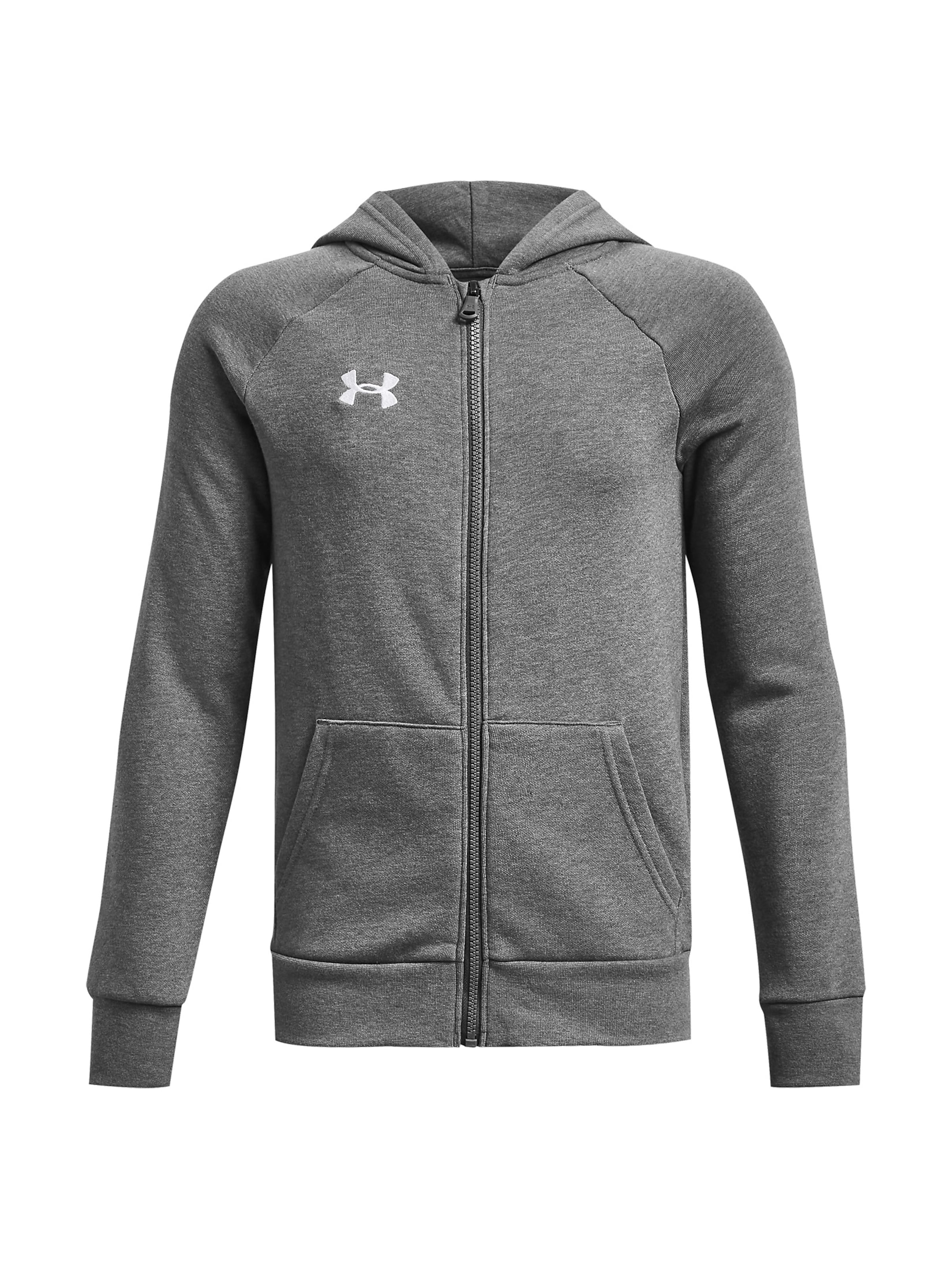 UNDER ARMOUR Sports sweat jacket 'Rival' in Grey: front