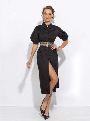 JIORO Blusenkleid 'ESSENTIALS' in Schwarz