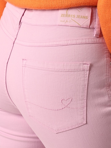 ZERRES Regular Trousers ' Cora ' in Pink