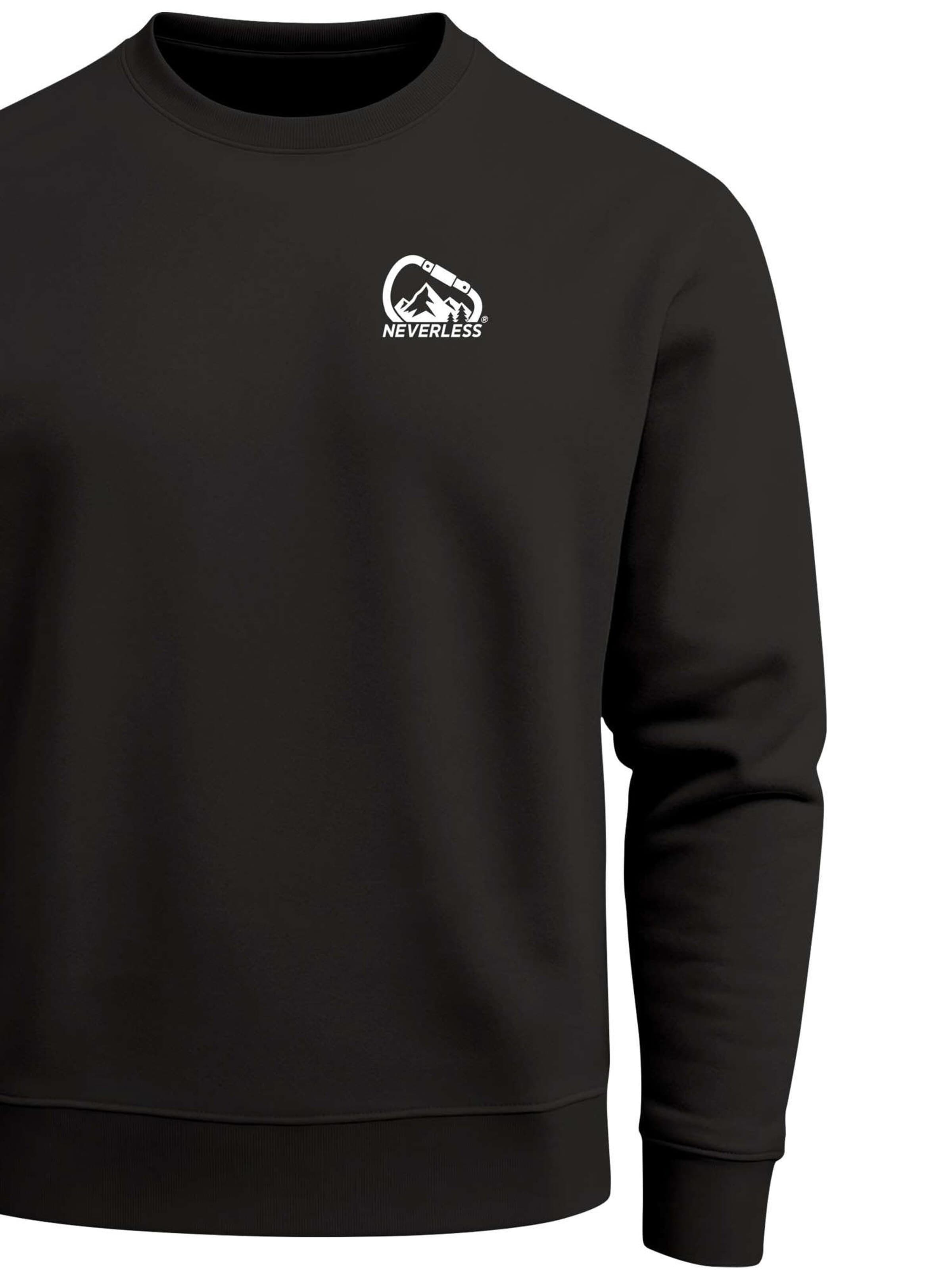 Neverless Sweatshirt 'Climbing Mountain' in Black