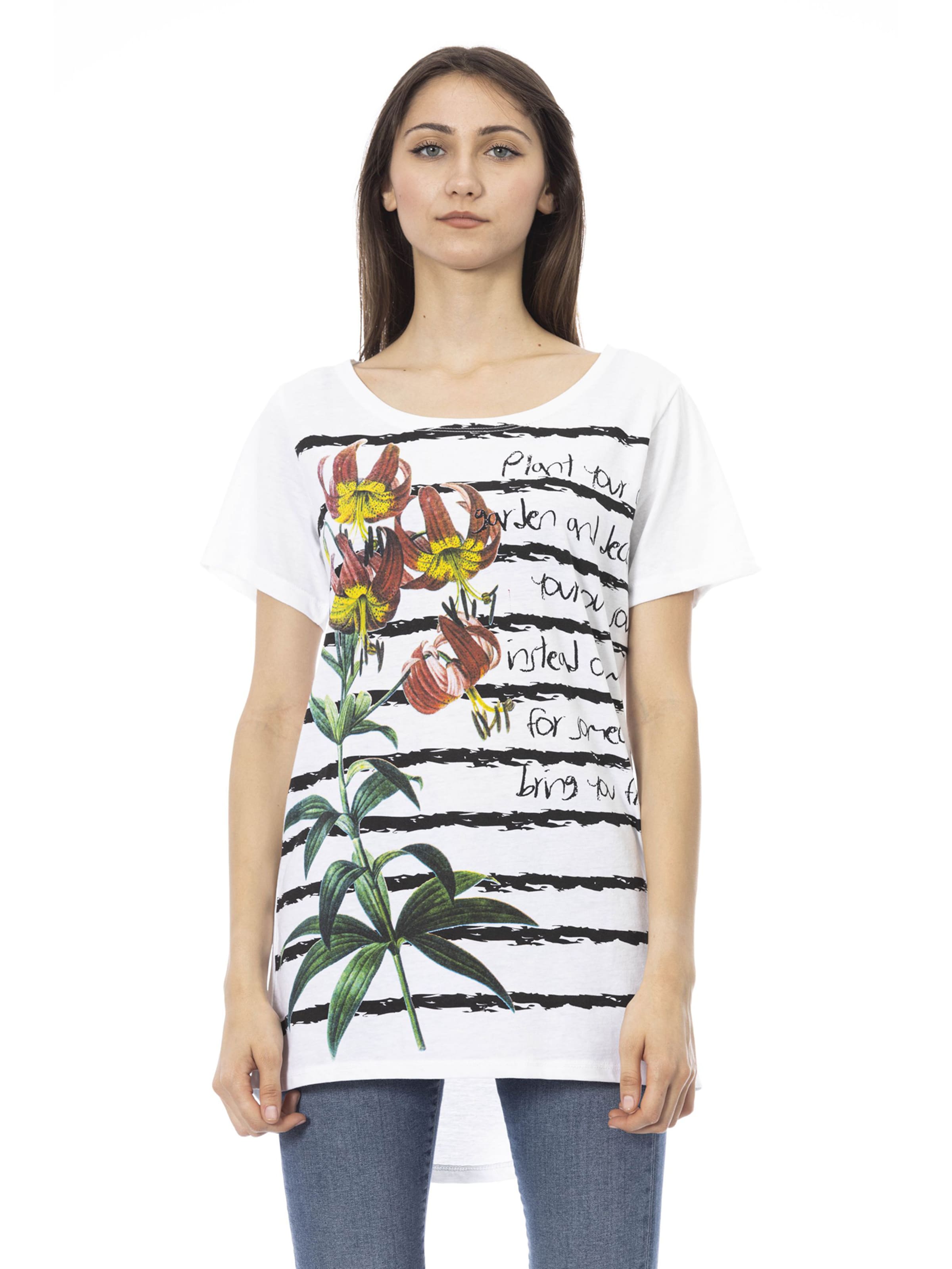 Top 'T-Shirt donna Floralia Trussardi - Misto Cotone Poliestere' di Trussardi in bianco: frontale