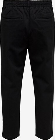 Slimfit Pantaloni con pieghe 'Dew' di Only & Sons in nero