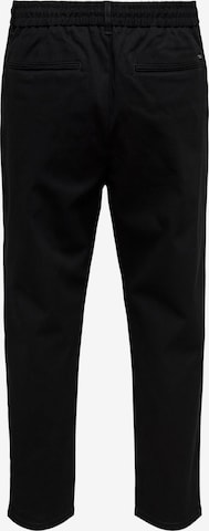 Only & Sons Slim fit Pleat-Front Pants 'Dew' in Black