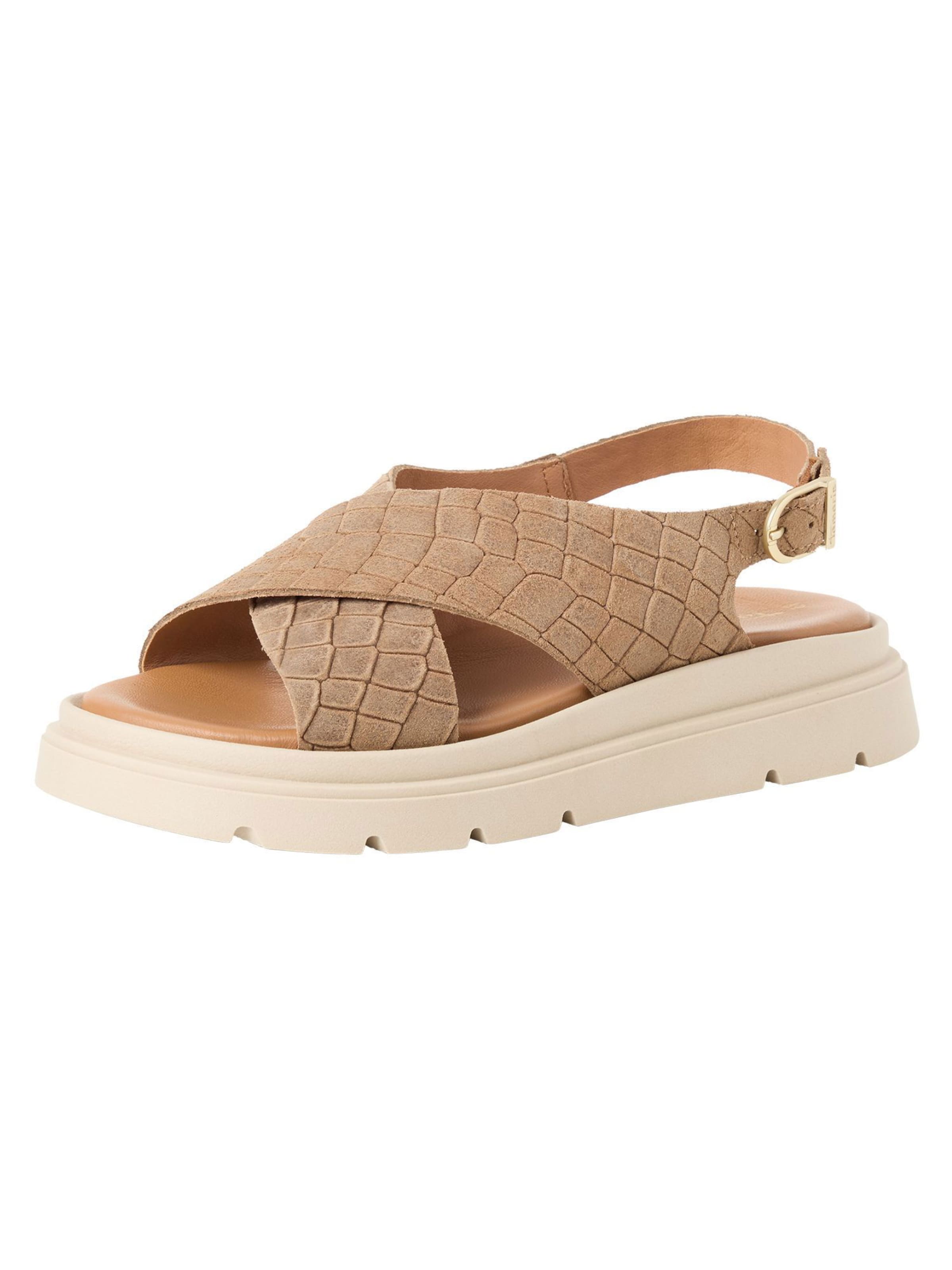 Sandales Tamaris en marron : devant