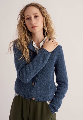 Seasalt Cornwall Gebreid vest in Blauw: voorkant