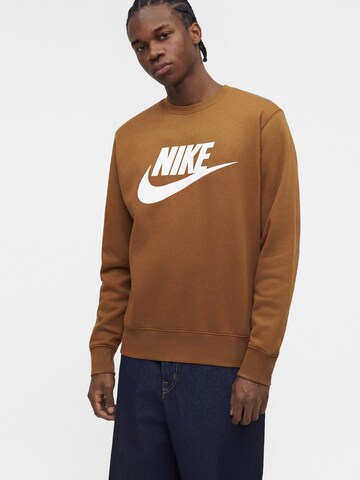 Nike Sportswear Sweatshirt 'CLUB' in Braun