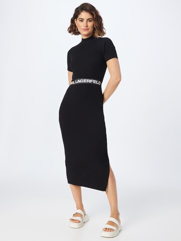 Karl Lagerfeld Knitted dress in Black: front