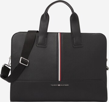 Borsa portadocumenti di TOMMY HILFIGER in nero: frontale